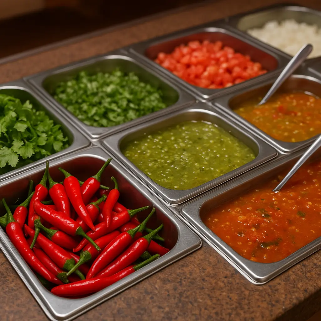 Best Mexican Free Salsa Bar at Ahora Mexican Restaurant in Ottawa